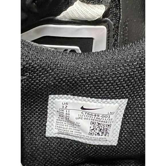 Nike Alpha Menace Pro 3 Mid Football Cleats Mens Black Size 12 CT6649-001 main image 7
